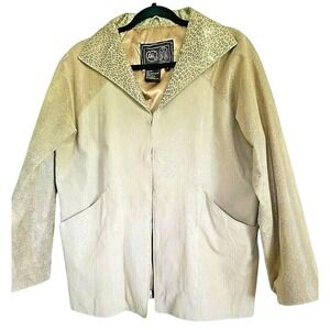 Chi By Falchi Women's Stunning Small 100% Lined Leather Jacket Wind Breaker